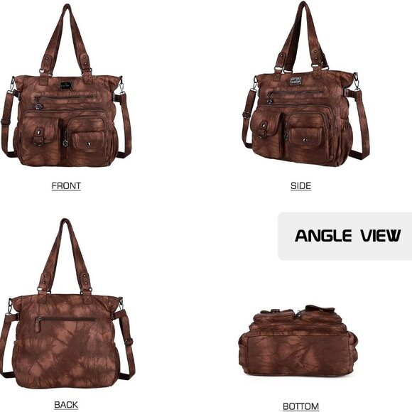 Purses and Handbag for Women Soft PU Leather Shoulder Handbag Women Tote Satchel - Picture 3 of 7